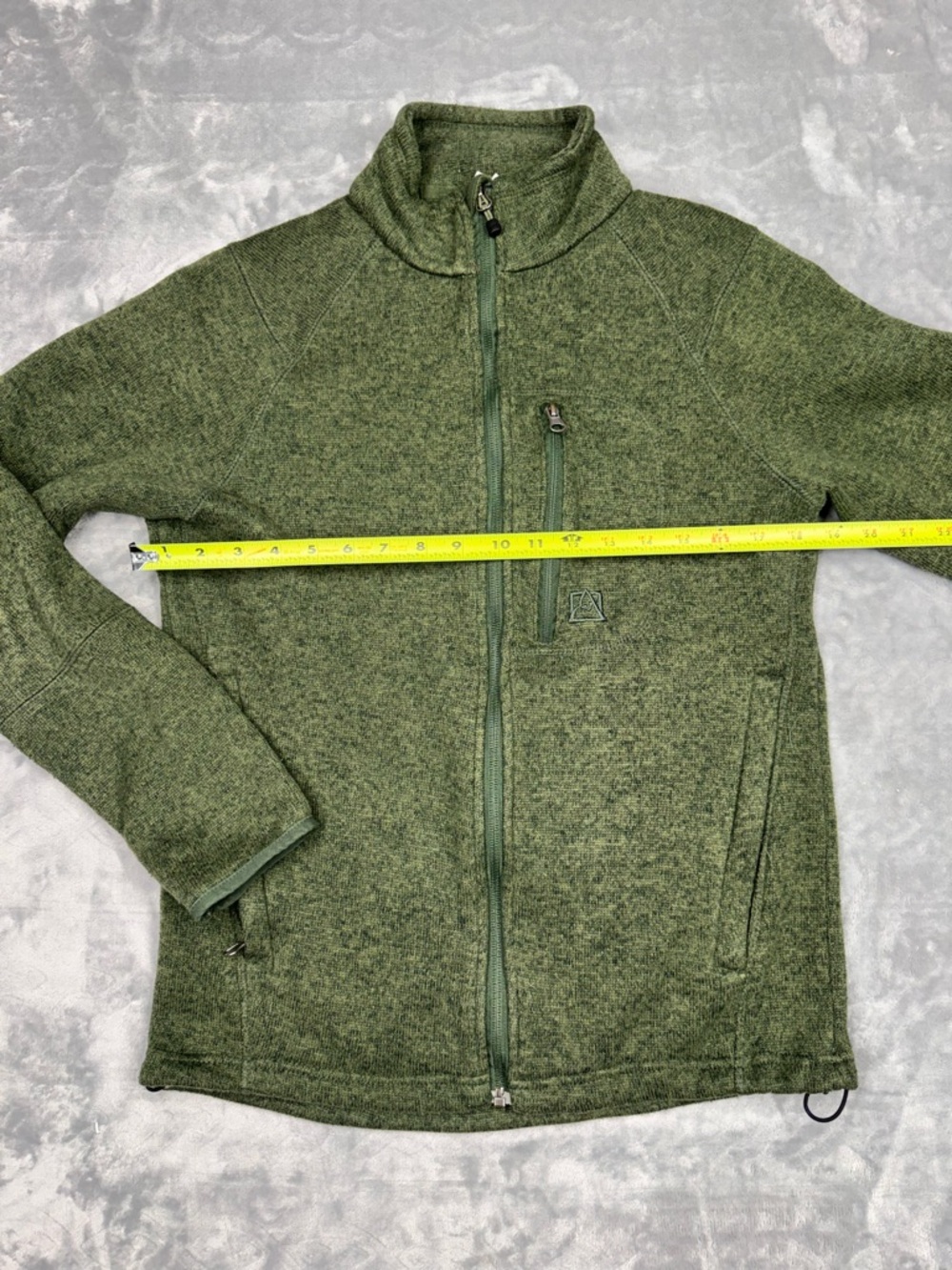 Avalanche Dark Green Zip-Up Sweater - Picture 9 of 10